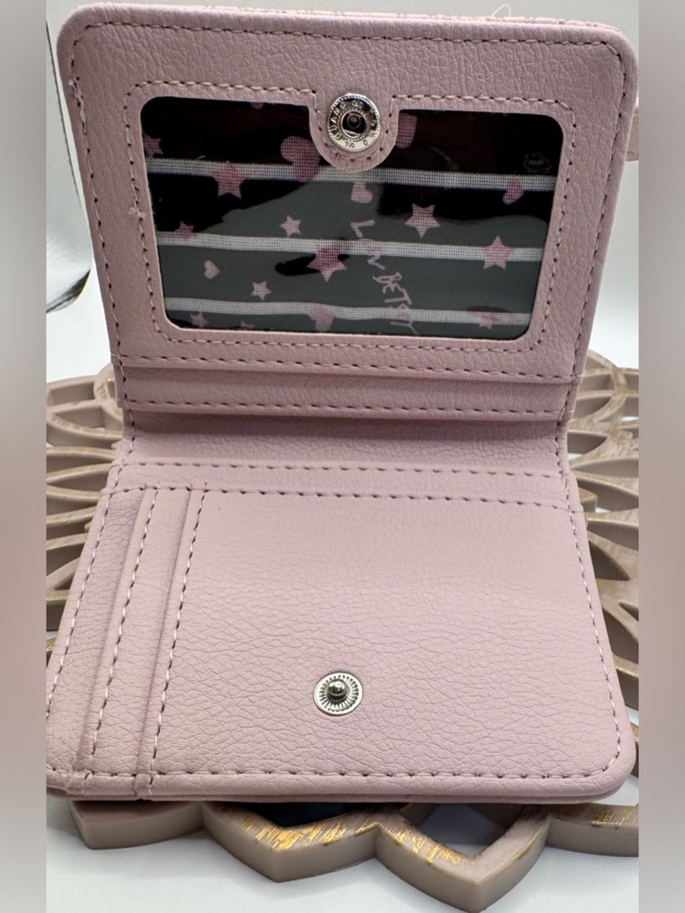 Betsey Johnson Luv Betsey Light Pink Heart-Embossed Bifold Wallet
